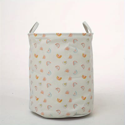 Schattige Paashaas Wasmand - Opvouwbare Decoratieve Mand met Handvat | 1 Stuk Opvouwbare Opslag voor Vuile Kleding, Badkamer Slaapkamer Decor Little Bear gray
