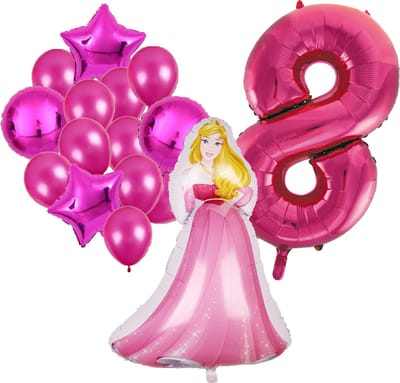 Doornroosje ballonnen pakket - 108x69cm - Folie Ballon - Prinses - Themafeest - 8 jaar - Verjaardag - Ballonnen - Versiering - Helium ballon