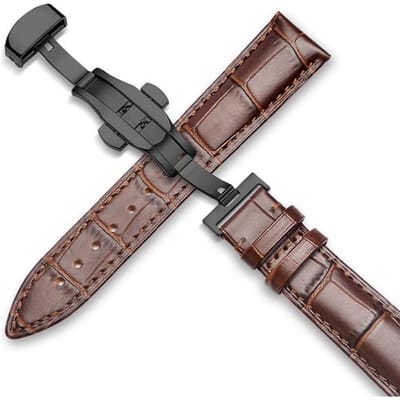 Horlogeband 18mm 19mm 20mm 21mm 22mm 24mm Kalf Lederen Horlogeband Alligator graan Horlogeband voor Tissot Seiko 23mm gray