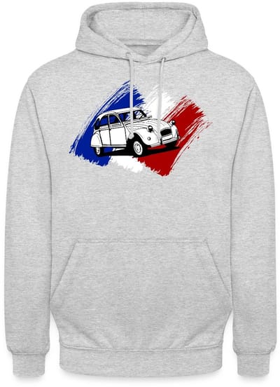 Citroën 2CV Model Franse Vlag Hoodie Unisex