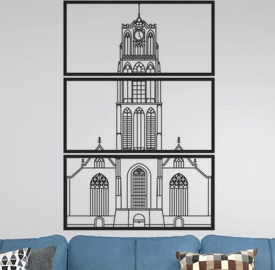 Wanddecoratie | Laurenskerk Rotterdam - XL (80x145cm)