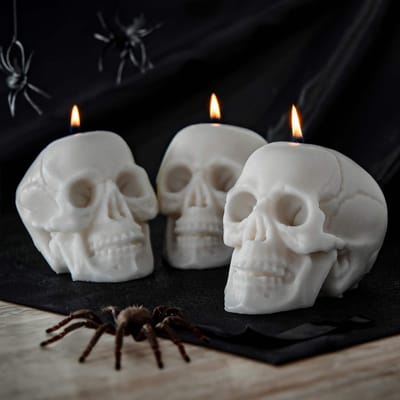 MikaMax Skull Candle Set - Kaars - Halloween - Schedel decoratie - Kaarsen