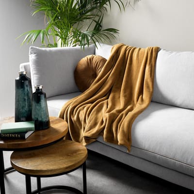 Dutch Decor - HARVEY - Plaid 150x200 cm - superzachte deken van fleece - Tobacco Brown - bruin
