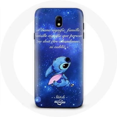 Coque - Samsung - Galaxy J3 2017 - Souple - Stitch Ohana Citation - Protection Synthétique