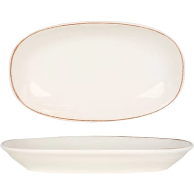 Bonna Serveerschaal - Retro - Porselein - 24x14 cm - set van 2