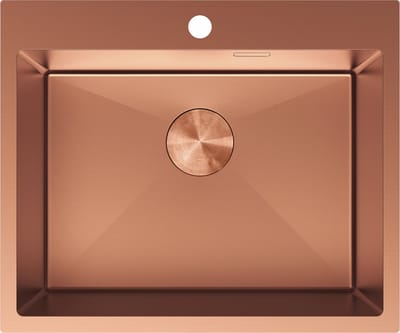 Mexen Solix roestvrijstalen gootsteen 1-kompkamer 600 x 500 , koper - 6408601000-65