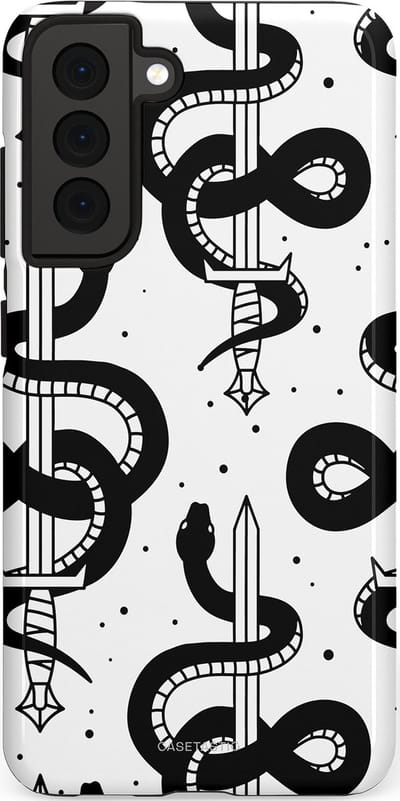 Casetastic Hoesje Geschikt voor Samsung S21 FE - Stijlvolle Beschermende Duo-layer Case - Sluipzwaard