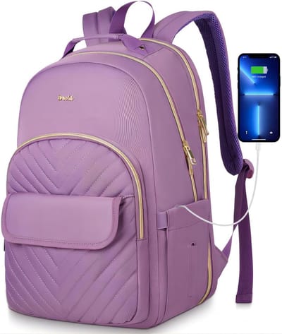 Laptop Rugzak voor Dames - Ideaal voor Reizen en School - TSA Vriendelijk 15.6/17.3 Inch