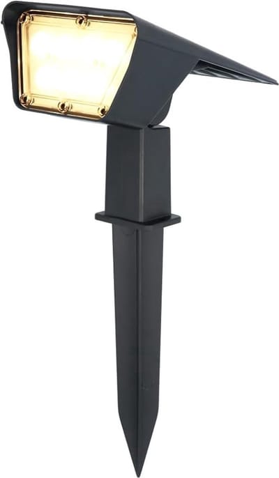 QPFO® Solar Tuinverlichting Grondspots op Zonne-energie - Set van 4 LED Prikspots voor Buiten - Waterdicht en Energiezuinig