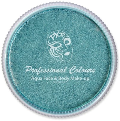 Aqua schmink metallic blauw