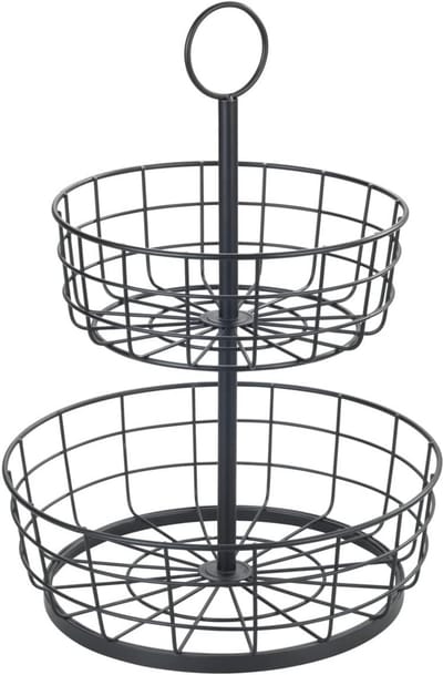 Standaard Mand opbergrek met Handvat - Metalen Multi-Mand Zwart