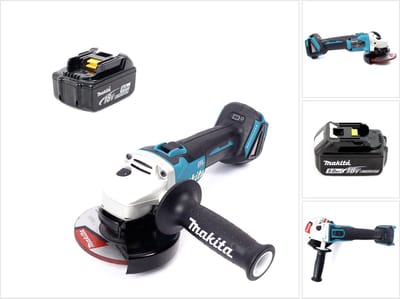 Makita DGA 504 T1 accu haakse slijper 18V 125 mm borstelloos + 1x accu 5,0 Ah - zonder oplader