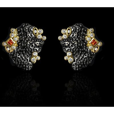 Boucles d'oreilles géométriques simples en métal pour femmes, cadeau pour fille, mode en Europe black