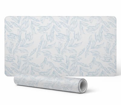 Duurzame antislip bureauonderlegger met delicate bladeren, 90x45 cm