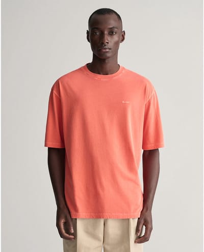 Gant Sunfaded T-shirt Met Korte Mouwen Oranje XL Man