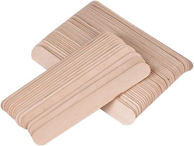 100Pcs Waxen Stok Spatel Houten Spatel Wegwerp Tong Depressor Body Ontharing Craft Sticks - Wax Spatels - Kwaliteit Houten Materiaal .