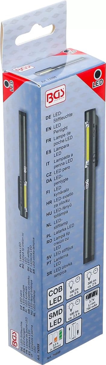 BGS LED-stiftlamp - aluminium