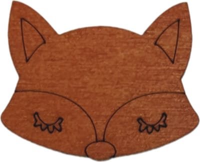 Houten Naaldenmagneet Vosje