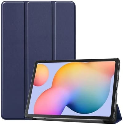 Tablet Hoes Geschikt voor Samsung Galaxy Tab S6 Lite | Book Case met Standaard | Kunstlederen Beschermhoes | Tri-fold | Blauw