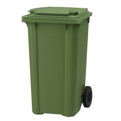 Kunststof Kliko Afval Rolcontainer Mini container - 240 liter - Groen