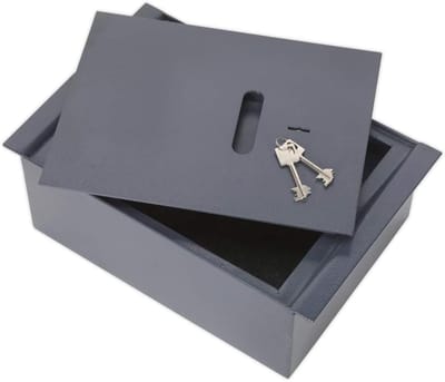 Vloerkluis - Bodemsafe Sleutelkluis - Waardevolle Spullen Beveiligen - Drievoudige Borgbouten - 260 x 400 x 140 mm - Grijs