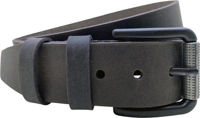 Leren Riem Zwart - 4,5 cm Breed - Zwarte Riem Leer - Zwarte Gesp - Jeansriem - Leren Ceintuur -Broekriem - Totale Riem Lengte 115 cm (Taillemaat tot 95 cm)