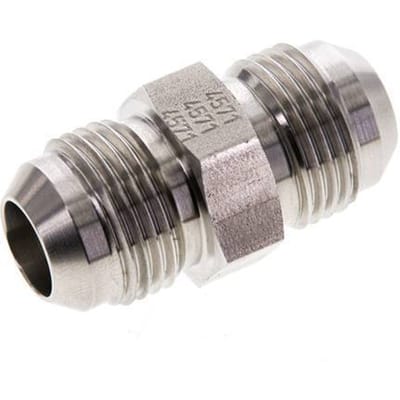 JIC  Dubbele Nippel UNF 7/8''-14 RVS 210bar