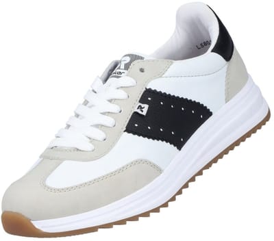 Rieker dames veterschoenen wit/grijs - extra breed