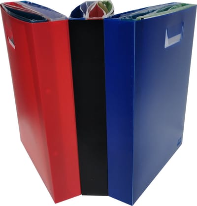 3x EXXO-HFP # 38000 - Pop-Up Rugtas Box - Boek-Safe - Bescherm Box - 50mm vulhoogte - 3 Parel Kleuren Assorti