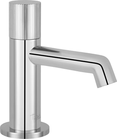 Ben Engraved Line Fonteinkraan - 13.20 cm - Chroom - Messing - Toiletkraan - Koudwaterkraan - WC Kraan