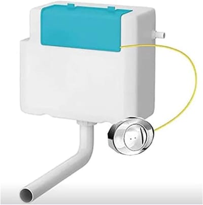 Toilet Spoelsysteem - Dubbele Klep - Waterbesparend Spoelen - Verborgen Inbouw - 3/6 Liter - Chroom