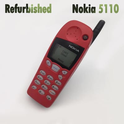 Gereviseerde Nokia ontgrendelde originele Nokia 5110 mobiele telefoon 1 Battery 1 Charger zwart