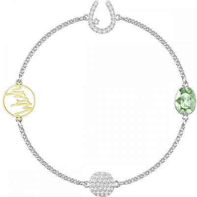 Swarovski Gemengd Groen En Helder Kristal Wensarmband Damesarmbanden Wit 5451042 S white