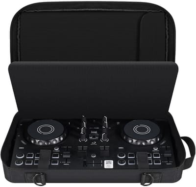 Dailygoods- Draagtas voor DJ Controller - Schoudertas/Rugzak - Geschikt voor Hercules DJControl Inpulse 200 MK2/DDJ-FLX2 - Zwart - PE/Polyester/Fluweel - Draagbare reistas - Dj Tas