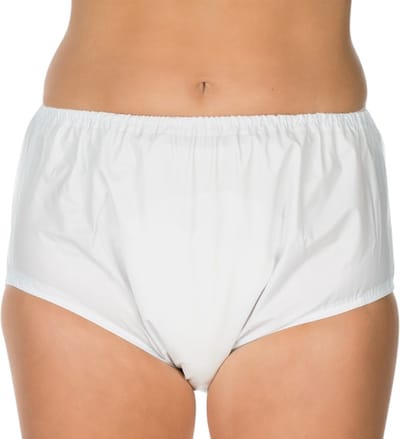 Suprima 1205 Incontinentiebroekje PVC slip, UNISEX, wit (46) (heupomtrek 110 cm)