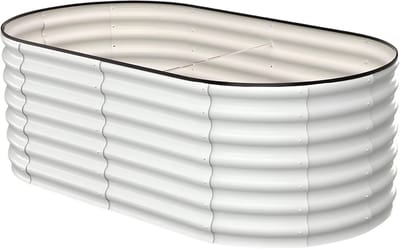 Tuinbed - Plantenbak - Bloembakken - Moestuinbak - Voor Groenten, Bloemen, Fruit & Kruiden - Diepwortel Plantenbak - 183 × 91 × 61 cm - Wit