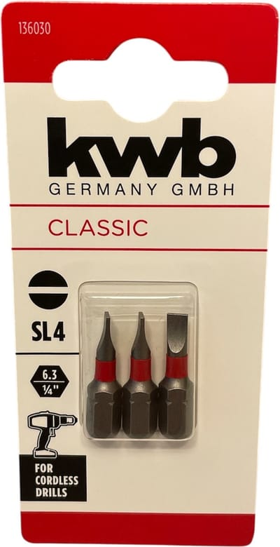 KWB 3 bitjes standaard 25mm vlak 4