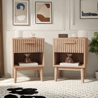 Dutchers® Nachtkastjes set van 2 - Nachtkastje - Nachtkast - Bijzettafel - Modern - Ladekast - Ladekastje - 1 Lade