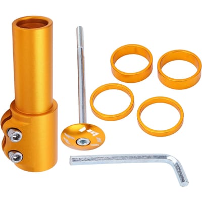 Extension de Potence de Vélo de Montagne en Alliage d'Aluminium Extenseur de Tubes de Fourche Avant de Vélo pour Montagne orange