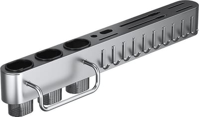 Caryota Ophangsysteem Keukengereedschap - Zelfklevend - Waterproof - RVS - Grijs - 60 x 7 x 5.7 cm