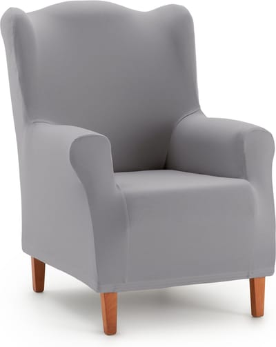 Belmarti® Oorfauteuil Hoes Anza 70cm tot 100cm breed - Donkergrijs - zachte, luxe stretchstof vormt moeiteloos naar je fauteuil - Premium kwaliteit