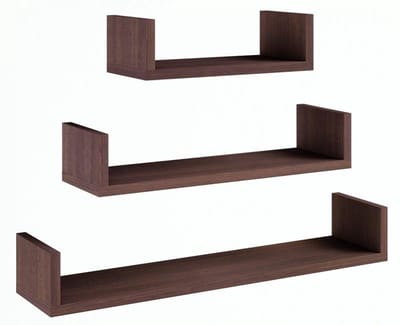 Meble Exclusive EX3 Serie - Wandrek - Wenge - Set van 3 - Onzichtbare Montage
