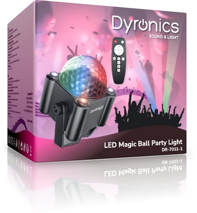 Dyronics - LED Magic Ball met afstandsbediening Multicolour lichteffecten en downlighters - Discobal - Discolamp