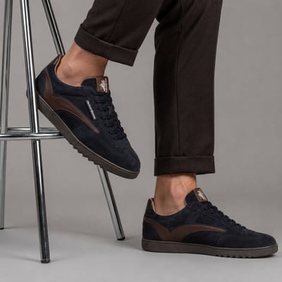 Floris van Bommel Floris van Bommel Zaler sneakers blauw Suède