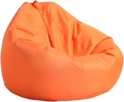 Zitzakhoes - Zitzak stoel - Opbergen en relaxen - Wasbaar linnen materiaal - 70x80 cm - Oranje