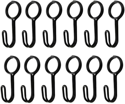 Dailygoods- Haak Set van 12 - Spiral Haak - Roestvrij Stalen Haak - Universele Haak - Tarp Haak - 77x30x25mm - Duurzaam en Betrouwbaar - Expanderhaak