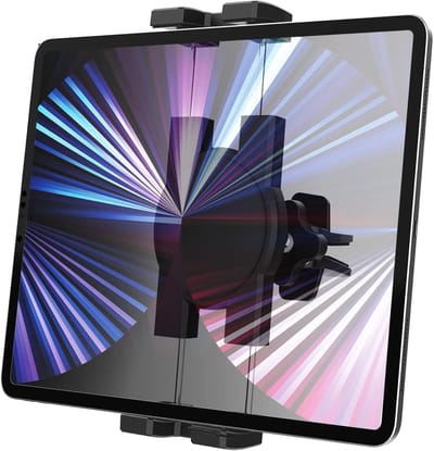 Verstelbare Autohouder voor Tablet en Telefoon, Sterke en Stevige Ventilatiehouder voor iPad, Galaxy Tab en Smartphones (4-12.9")