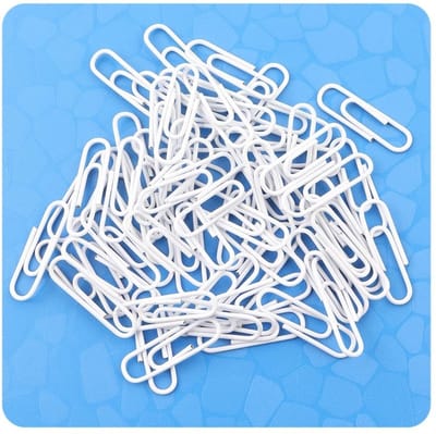 Dailygoods- Paperclips 100 stuks - 28 mm - Gekleurde Metalen - Kunststof Gecoate - Duurzaam - School/Kantoormateriaal - Kantoorartikelen