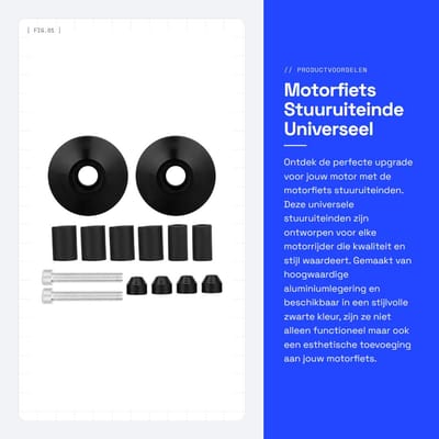 Dailygoods- Stuuruiteinde Universeel - 1 Paar - CNC Aluminium - Zwart/Rood - Duurzaam - Hoogwaardige Materialen - Motorhandgreepuiteinde - Motorhandgreep