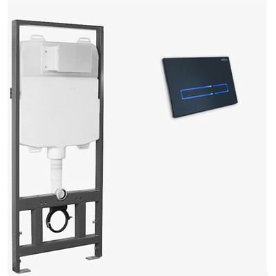 MEWATEC SlimFix pre-wall element with actuator plate SF118 LED soft touch 110609-118